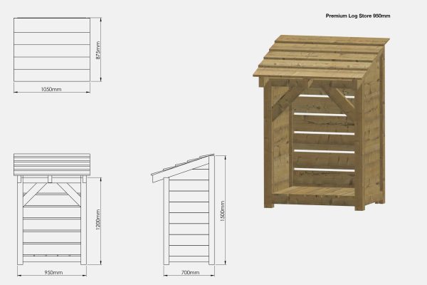 Small Wooden Log Store
