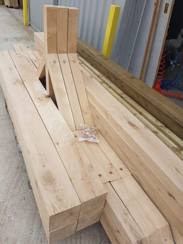 Large Garden Building Kit 5.8m x 3.8m, Oak Frame with Softwood Roof Timber - for Car Port Canopy, Garden Shelter, etc. - Image 6
