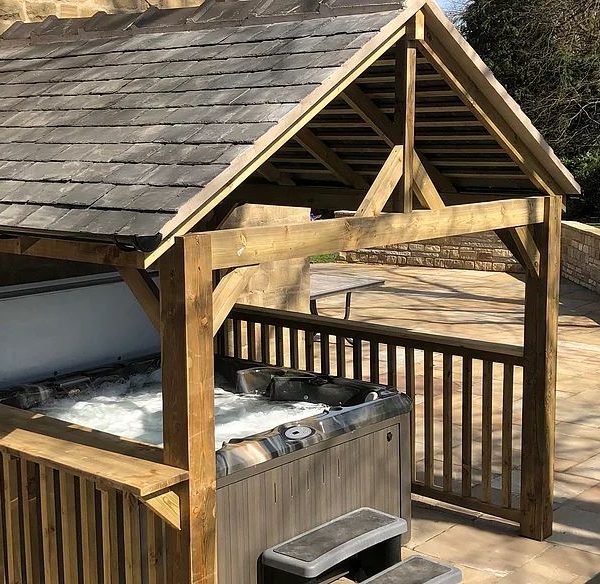 Wooden Gazebo Hot Tub Shelters
