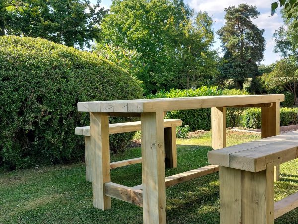 Rustic Table And Bench