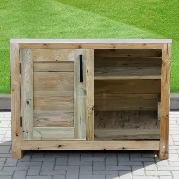 CookOut Rustic Kitchen Unit Single Door Cabinet