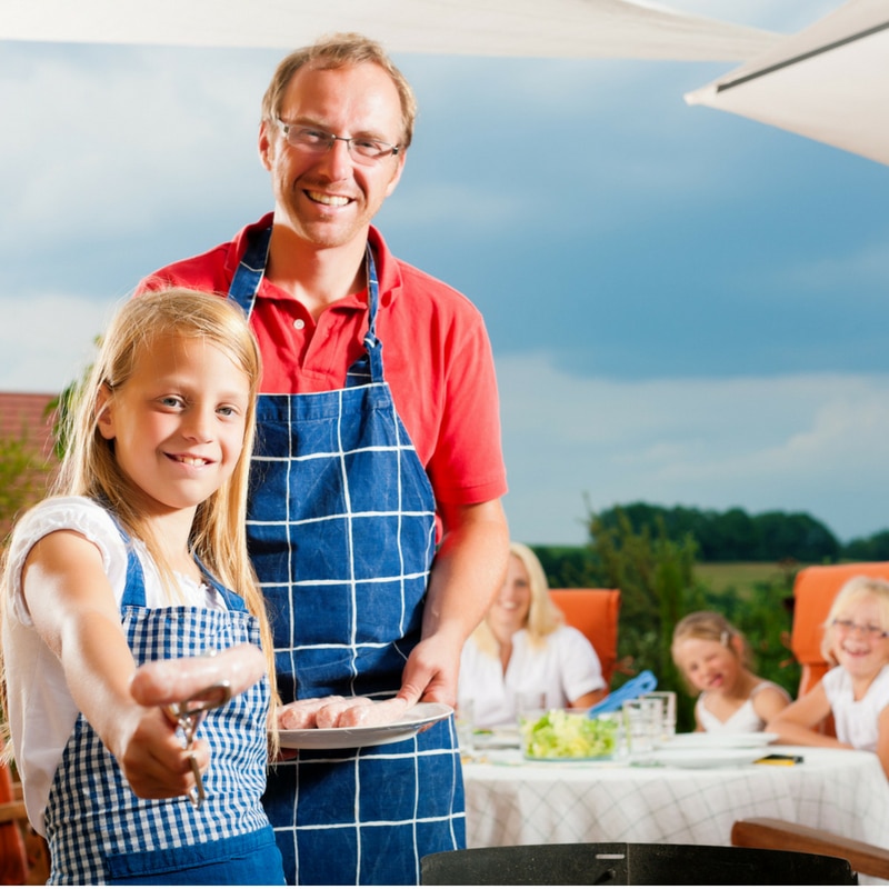 Happy family BBQ